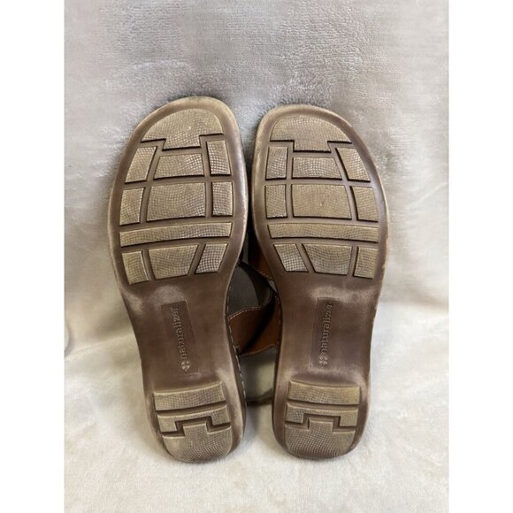 NATURALIZER Brown Leather Strappy Sandals Lot Of 2 Comfort Summer Size 10 READ - Picture 4 of 16